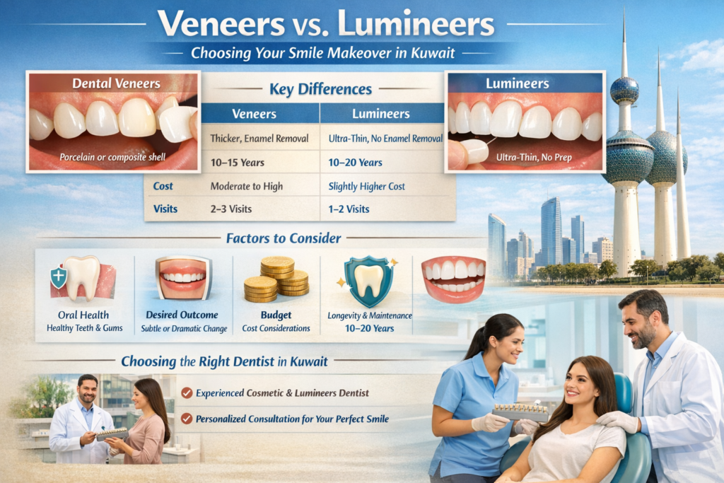 Veneers vs Lumineers in Kuwait: Which Smile MakeoverIs Right for You?